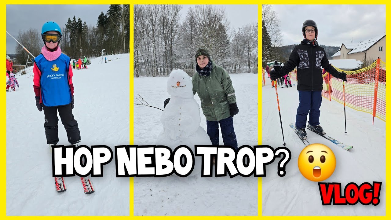 HOP NEBO TROP? ⛷️ První den na lyžích & rodinná pohoda nebo katastrofa? 🤪❄️ #familylove #rodinnyvlog