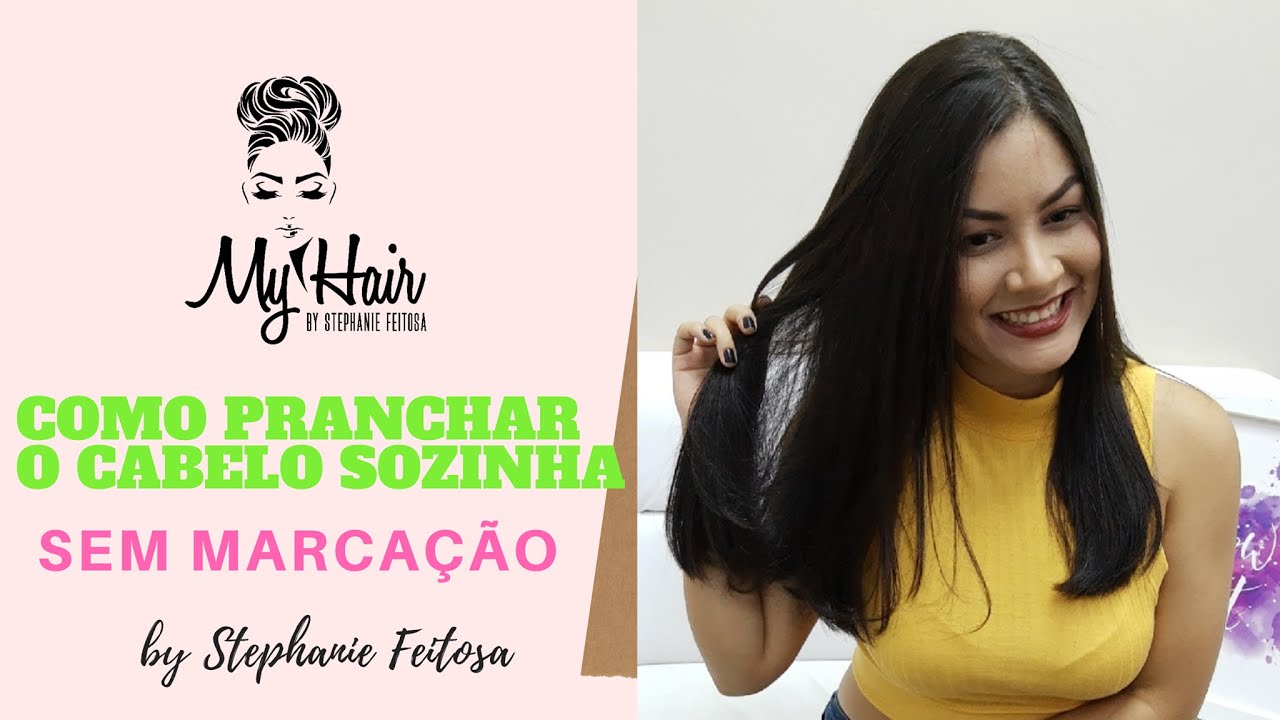Como Pranchar o cabelo sozinha SEM MARCAÇÃO e SEM SE QUEIMAR