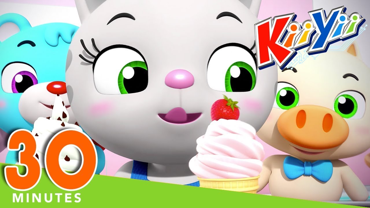 Ice Cream Song | Plus Lots More Nursery Rhymes | 30 Minutes Compilation from KiiYii! | ABCs and 123s