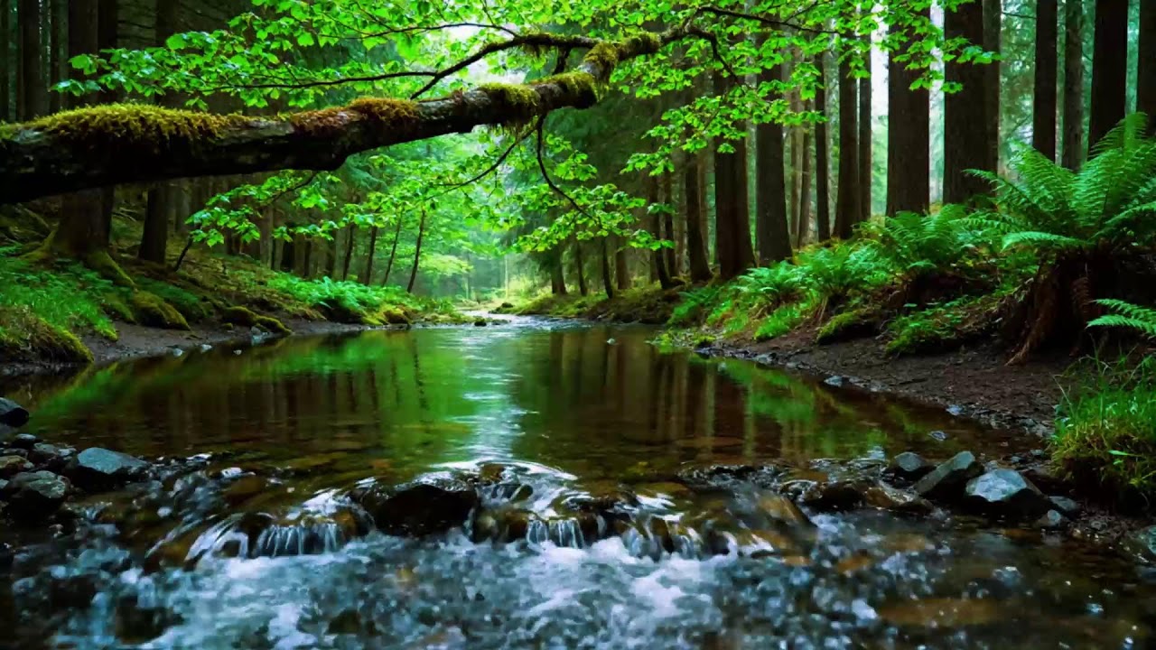 Forest Ambience 🌿 Birds Singing Beautiful Stream Sounds for Peaceful Sleep,Rest,Focus Study,Medicine