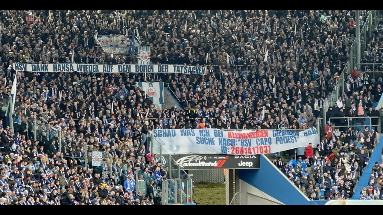 Support & Banner ~ F.C. Hansa Rostock – Hamburger SV 2:2 (17.02.2024)