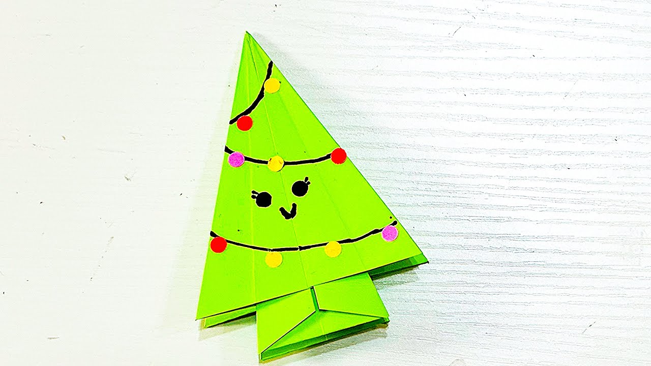 DIY Christmas Tree Origami Craft 