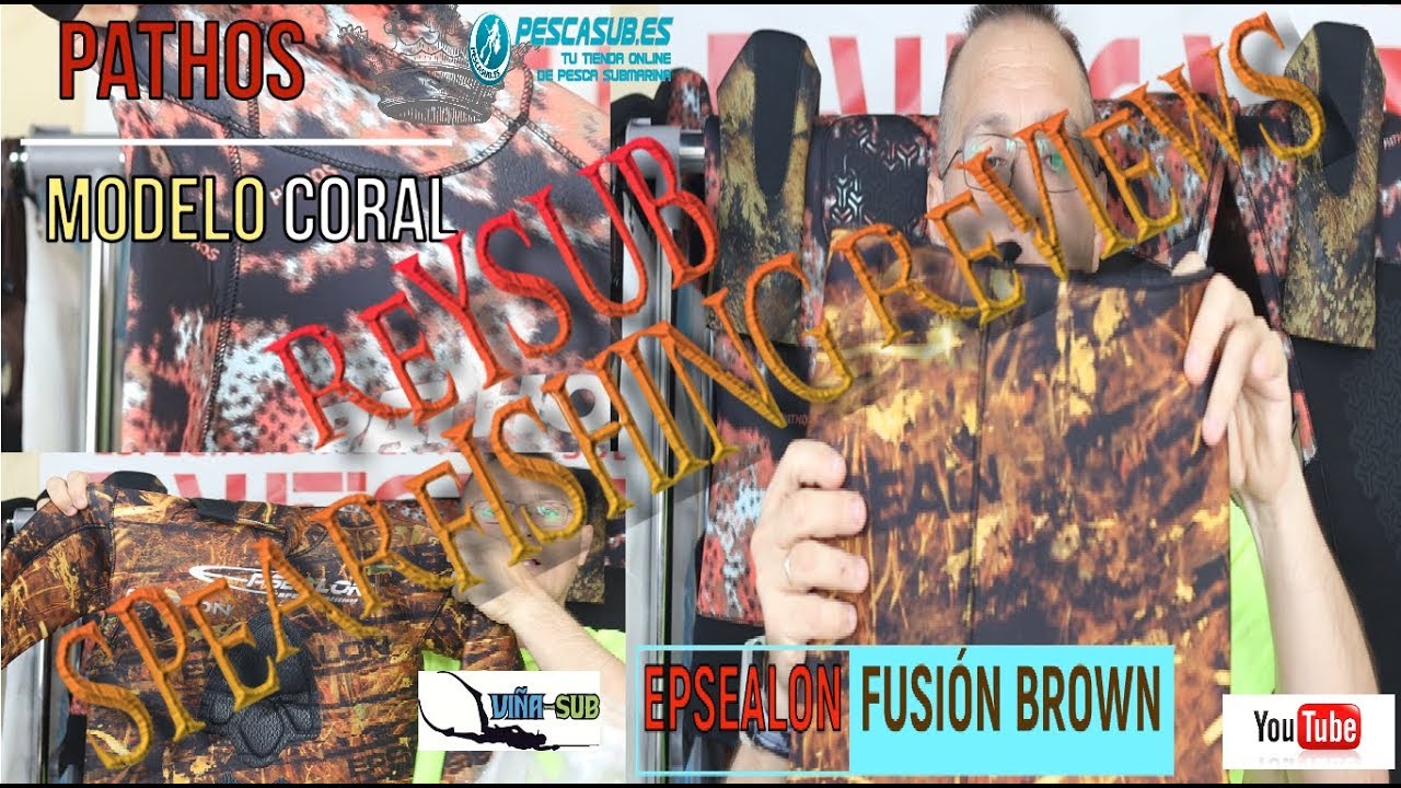 PESCA SUBMARINA-SPEARFISHING REVIEWS- TRAJE PATHOS CORAL Y EPSEALON FUSION BROWN.VERANO 2019 🐟🐠🐙