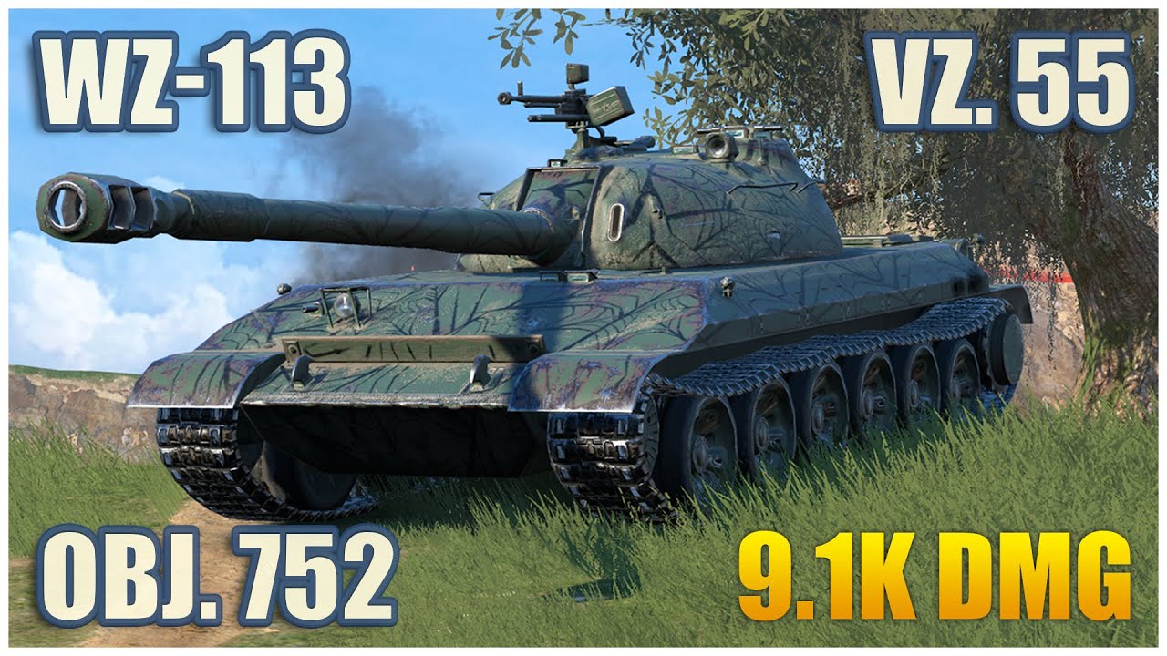 Vz. 55, WZ-113 & Объект 752 • WoT Blitz Gameplay