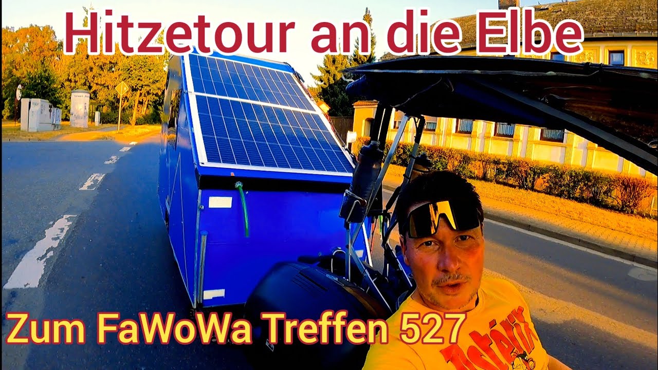 35 Grad/150 Km Tour an die Elbe