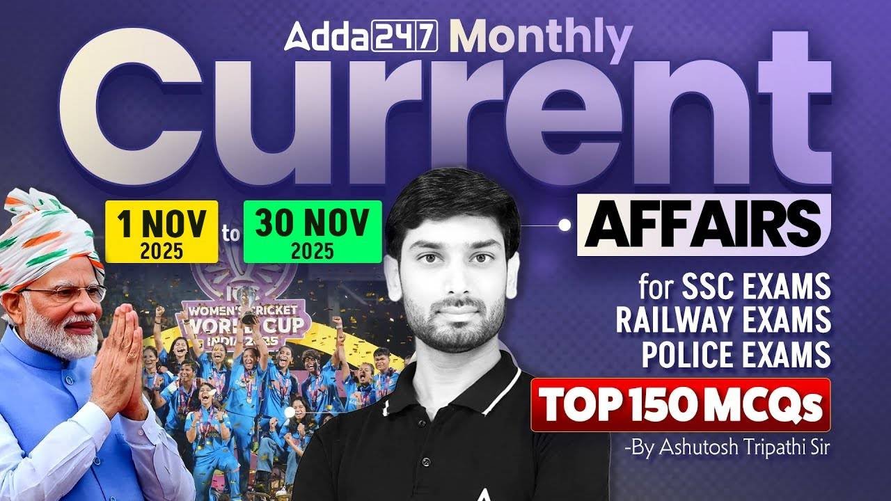 01 Nov To 30 Nov 2025 Current Affairs | Monthly Current Affairs | Current Affairs 2025 Ashutosh Sir