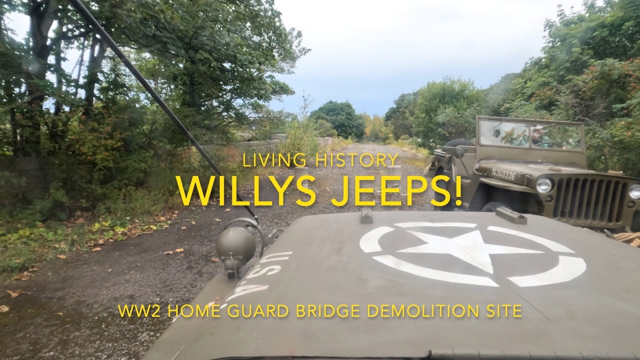 Willys Jeeps visit some local WW2 History still visable 80 years later!
