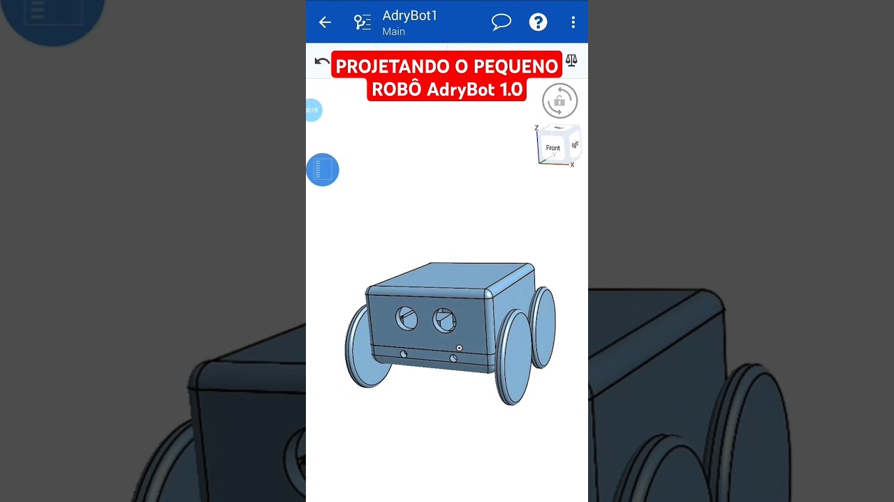 Estou projetando o AdryBot 1.0 o Pequeno Rob&ocirc; Que Voc&ecirc; Controla! #AdryBot #Rob&ocirc;Simples #diy #3dprint