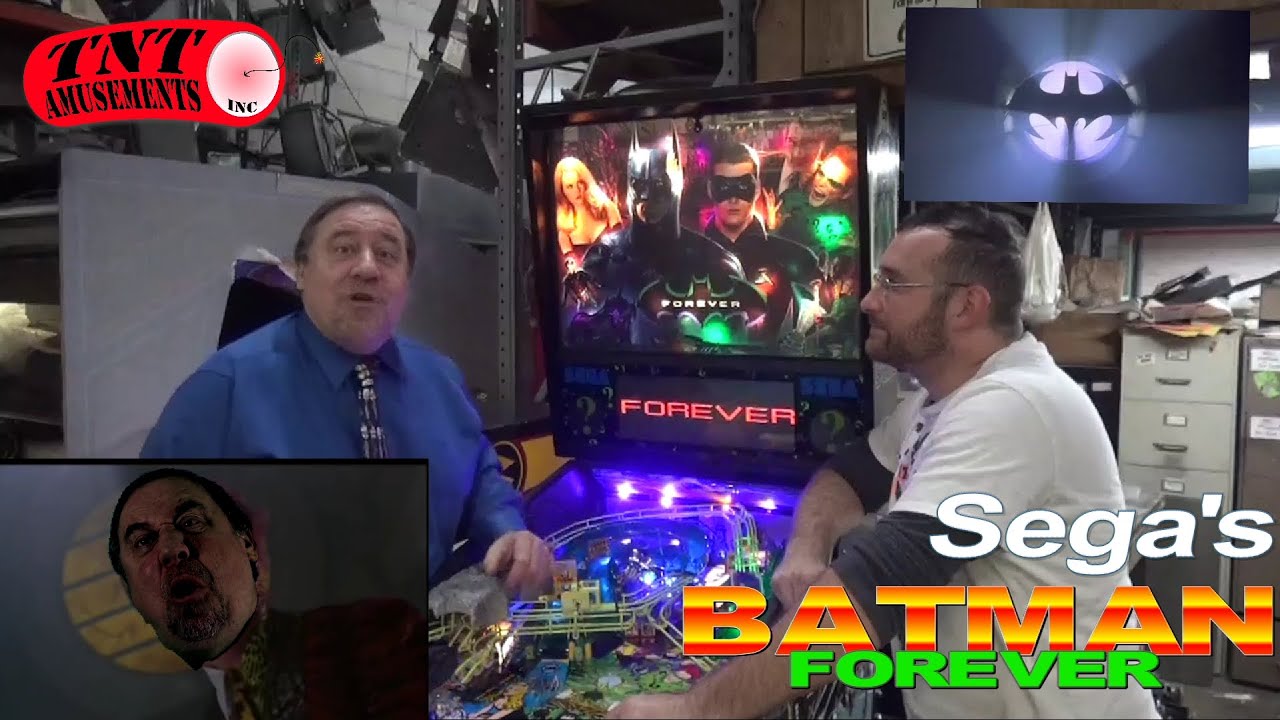 #851 Sega BATMAN FOREVER Pinball Machine-and Game Play!  TNT Amusements