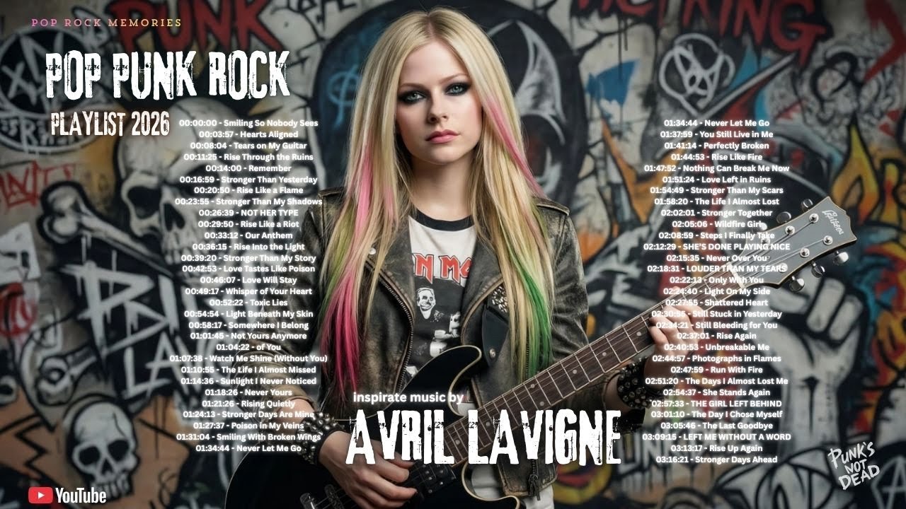 Pop Punk Rock Anthem New playlist 2026 inspirate By Avril lavigne 🎸 Pop Rock Hits from the 2000s