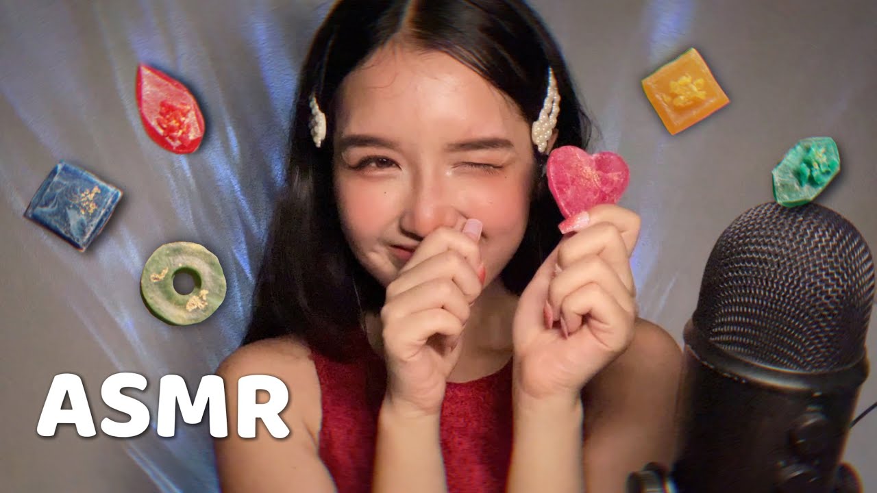 ASMR Crystal Candy Eating 🦋✨ กินคริสตัล aka.วุ้นกรอบ