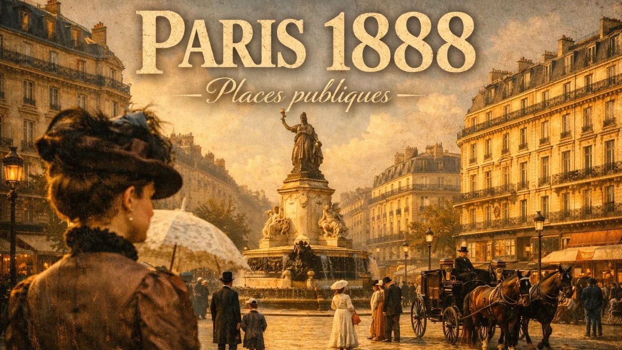 Ainsi étaient les places publiques de Paris en 1888