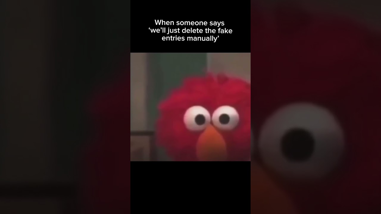 Think deleting fake giveaway entries manually is still the move? Elmo disagrees  😂 #giveaway #gleam