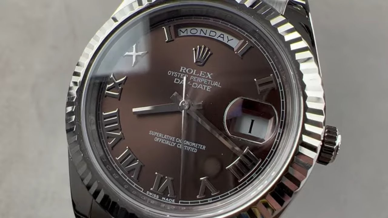 Rolex Day Date II Chocolate Brown Roman Dial 218239 Rolex Watch Review