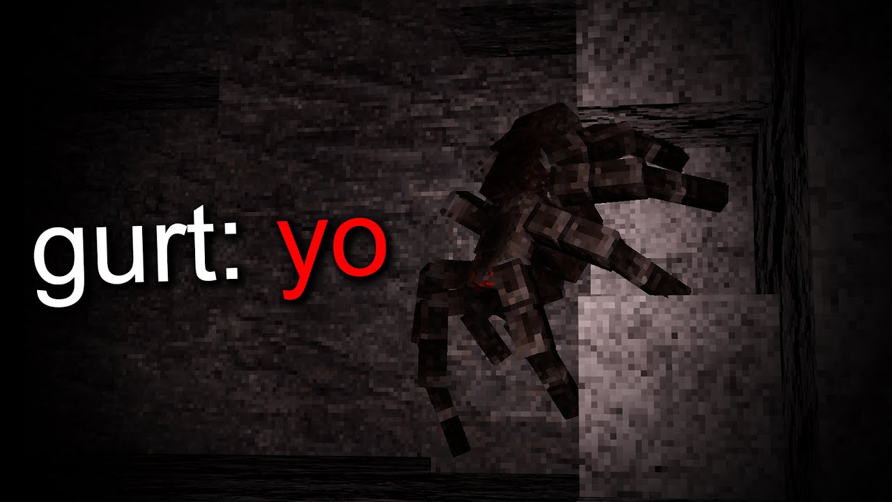 I made minecraft spiders actually kinda scary