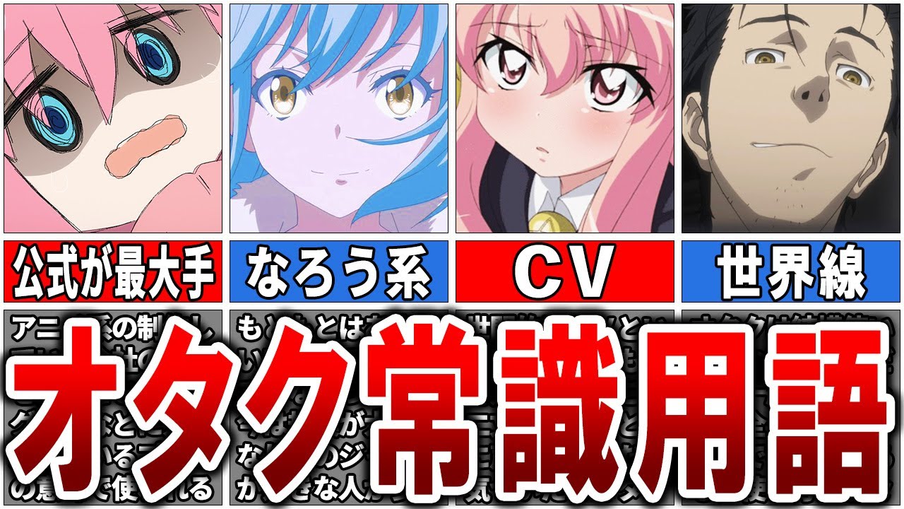 【これ伝わらないの！？】オタク内では当たり前だが一般人にはわからない「オタク常識用語」24選【ゆっくり解説】