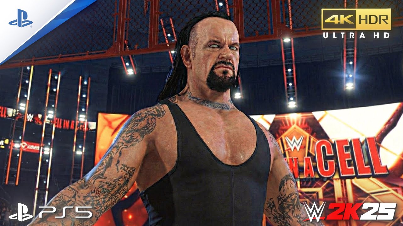 WWE 2K25 - Undertaker Vs Triple H - Hell in a Cell Match | PS5™ Pro (4K 60fps)