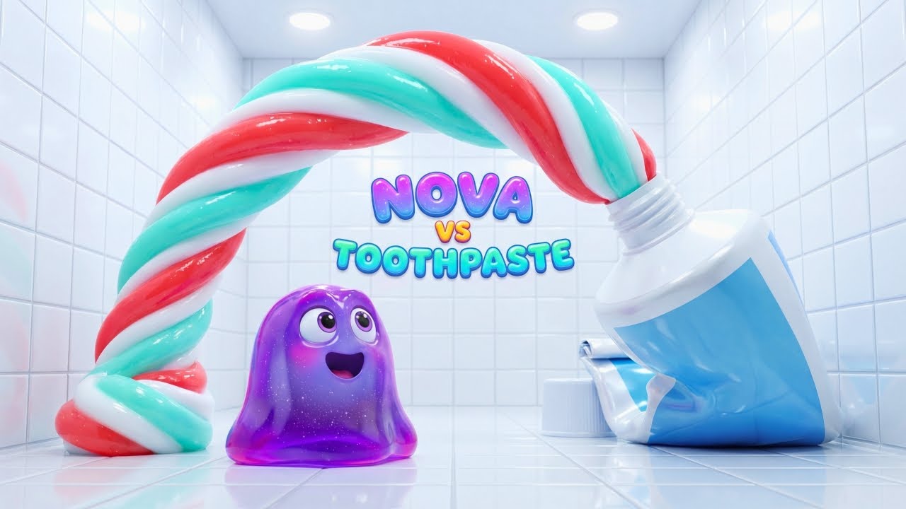 Зубная паста NOVA против ГИГАНТСКОЙ! 🦷 Забавная песенка про сжимание и перемешивание для детей