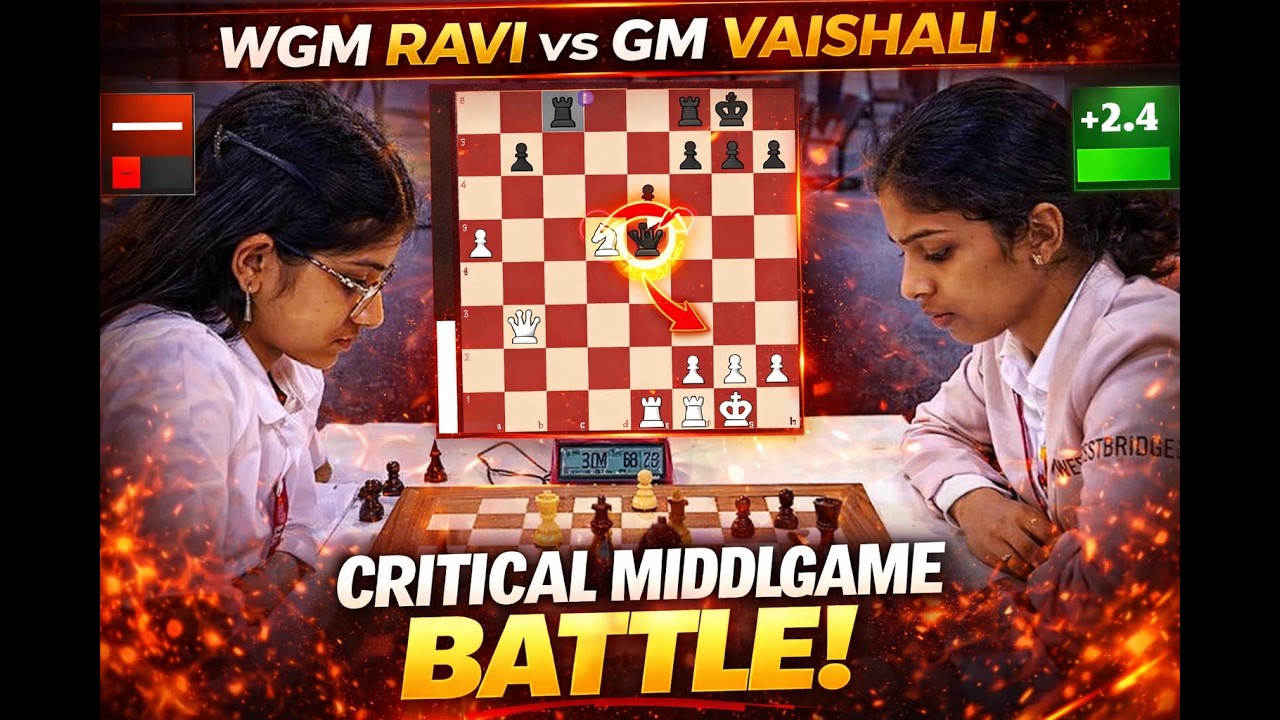 SCANDINAVIAN SHOCK! ♟️ | R. Vaishali vs Rakshitta Ravi | Chess Gurukul Derby 2026