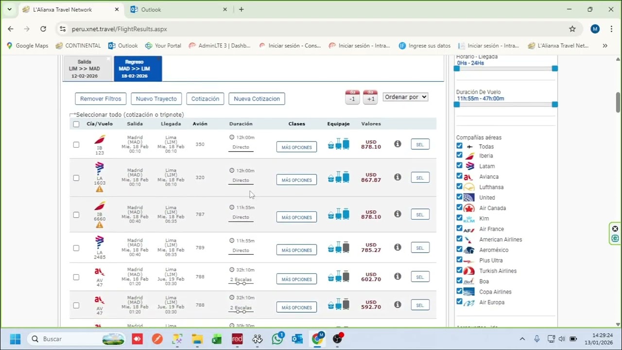 Reservas Xnet Continental Travel