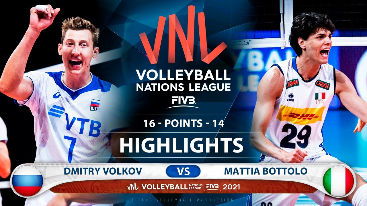 Russia vs Italy | VNL 2021 | Highlights | Dmitry Volkov vs Mattia Bottolo