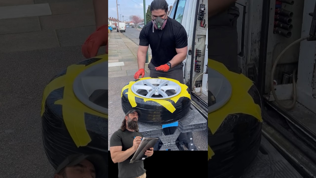 😀 nueva tecnica de enmascarar un neum&aacute;tico para el pintado de un aro , llanta , rin , Serlap Next
