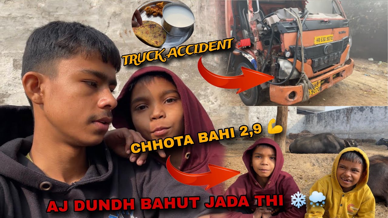 ajj to accident ho raha tha road pa 😞 .. #fitness #accident #winter #vlogging g