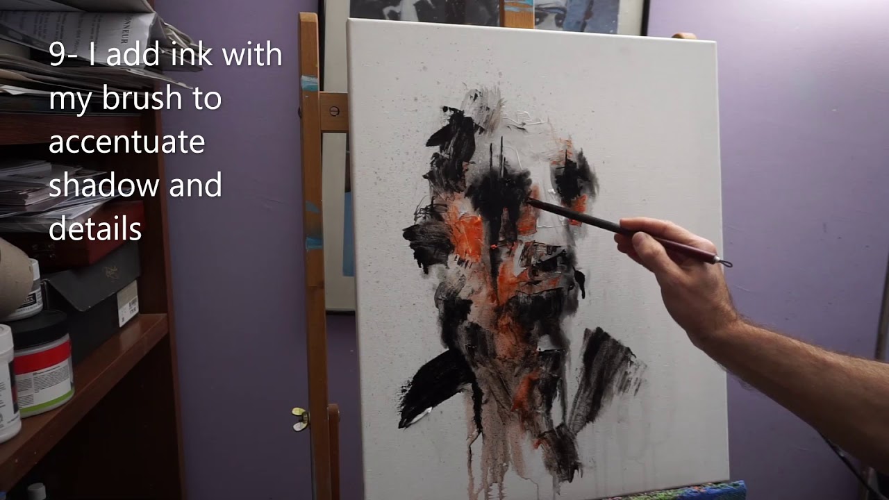 ink painting portrait tutorial