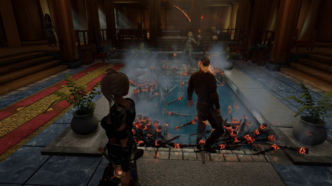 Skyrim mod: take a bath with 300 lit torches