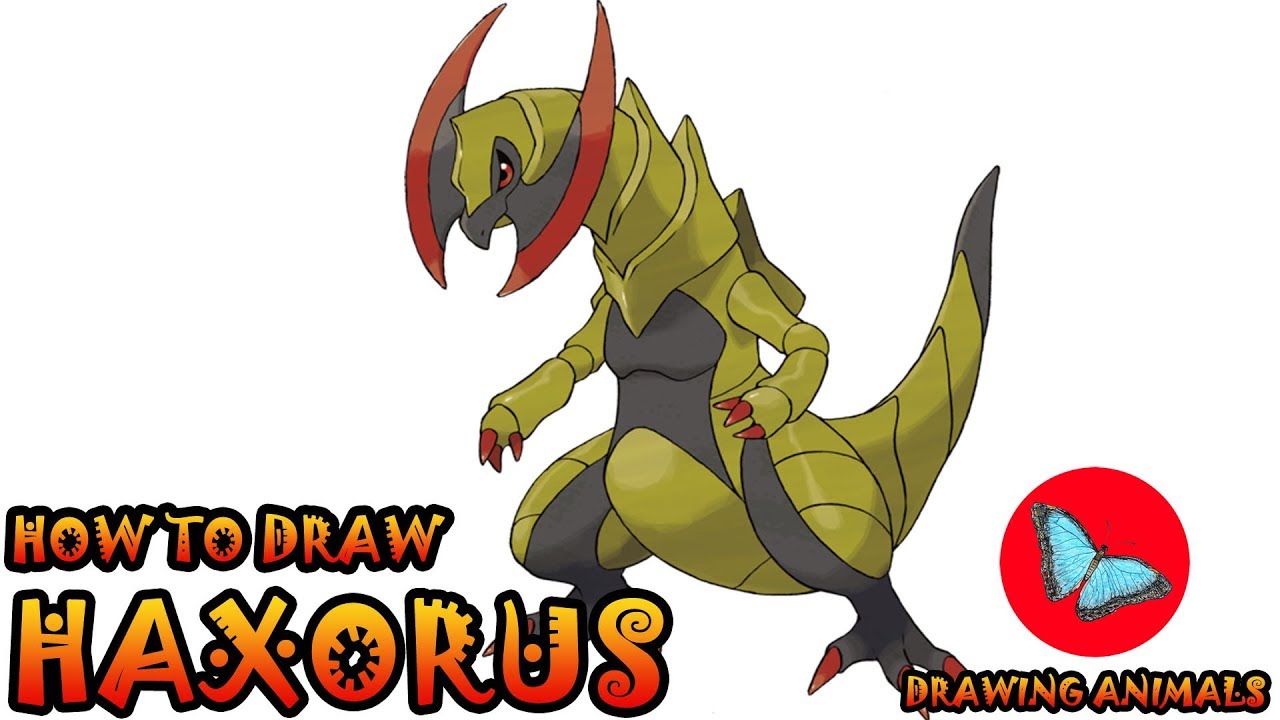 How To Draw Haxorus Pokemon | Drawing Animals