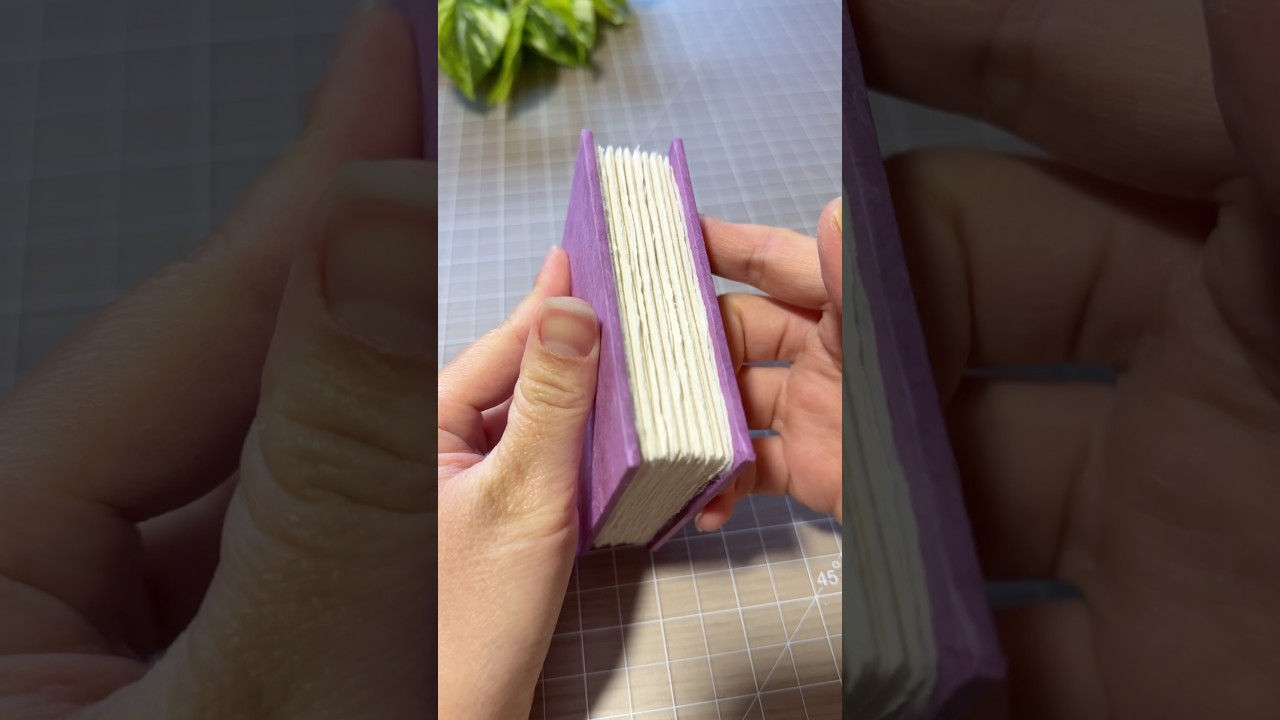 Purple bookbinding 📖🪡🧵💟 #purple #lavender #bookbinding #handmade #bookmaking #craft #books