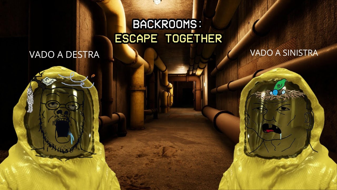 Di male in peggio in Backrooms :Escape Together, costretti a dividerci😱 !