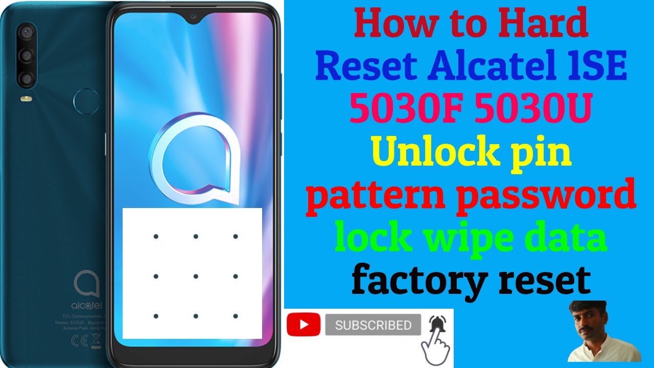 How to Hard Reset Alcatel 1SE 5030F 5030U Unlock pin pattern password lock wipe data factory reset