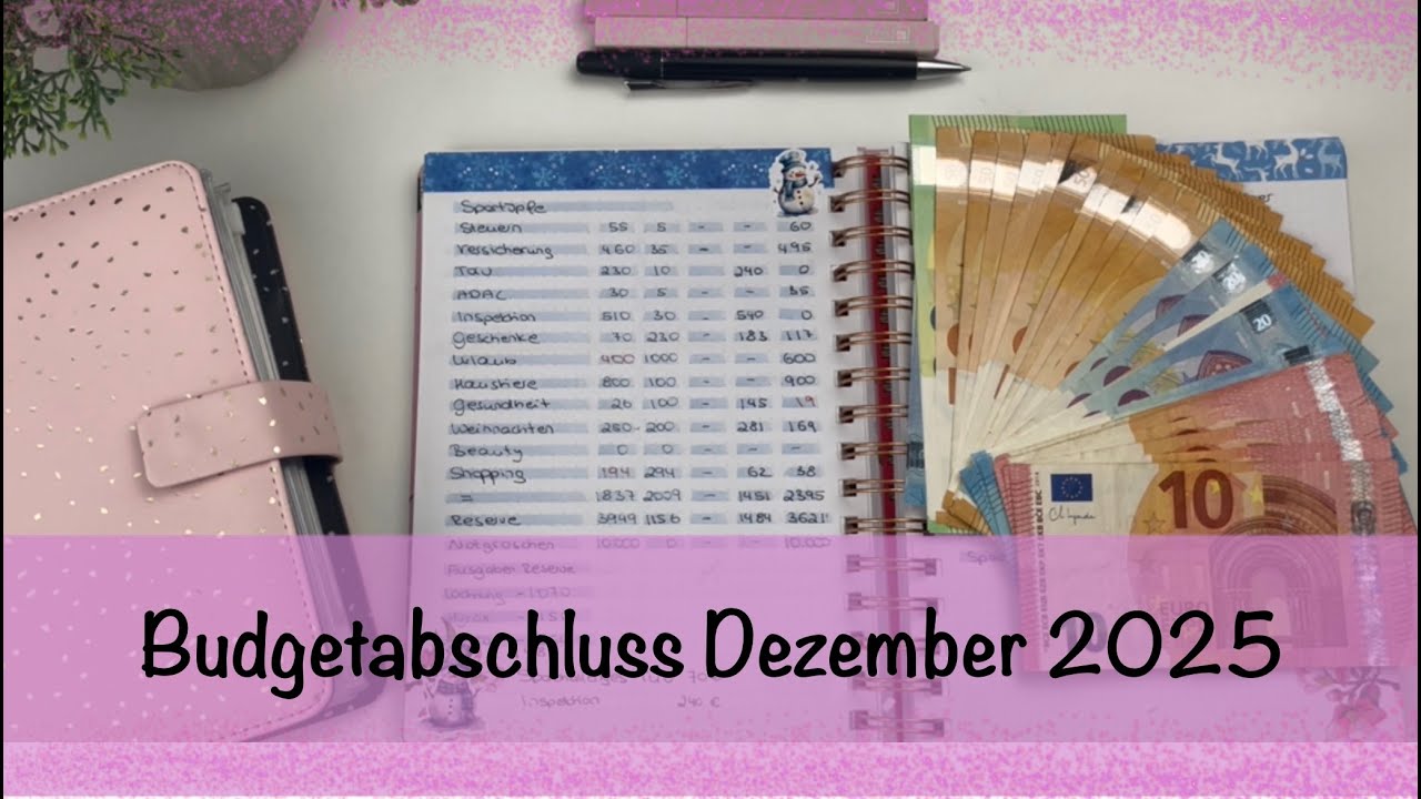 Dezember Budgetabschluss 2025 Sparen mit der Umschlagmethode