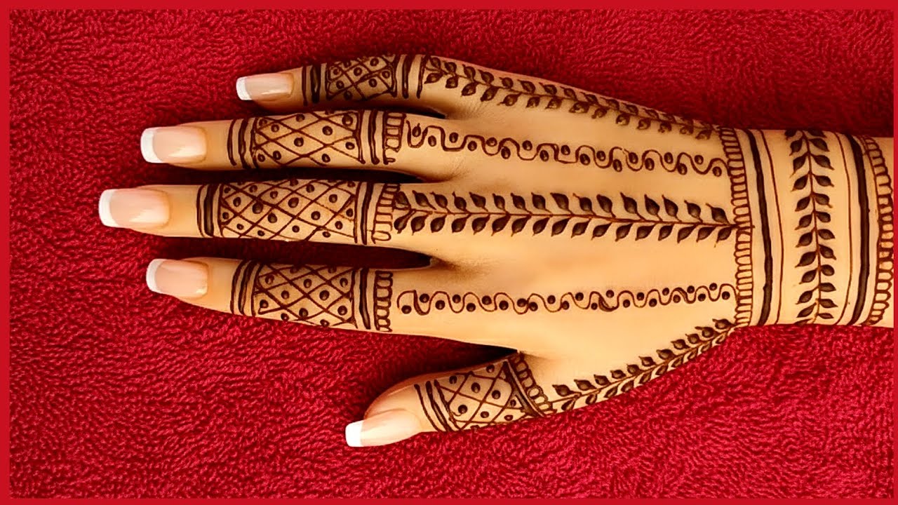 Beautiful Back Hand Full Mehndi Design 🌿 | Stylish Leaf & Simple Mehndi Pattern | Latest Henna Art