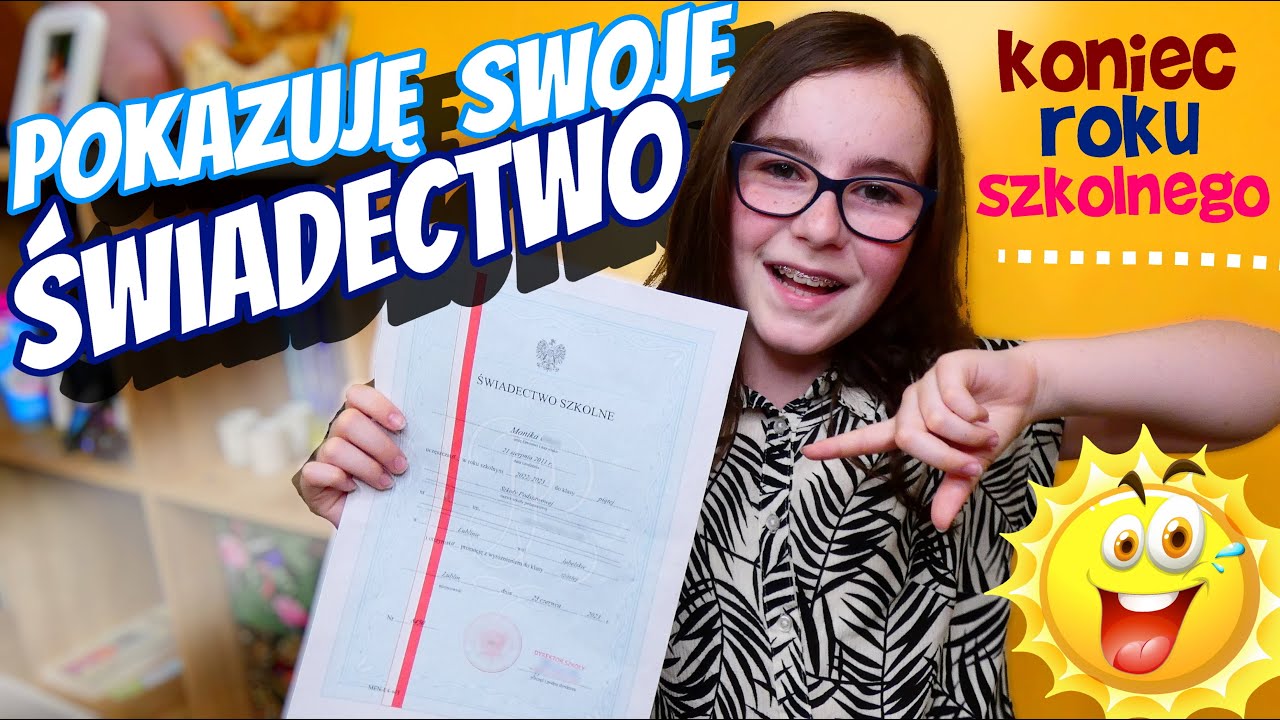 POKAZUJĘ SWOJE ŚWIADECTWO. KONIEC ROKU SZKOLNEGO #fikimikiagatkiimoniki