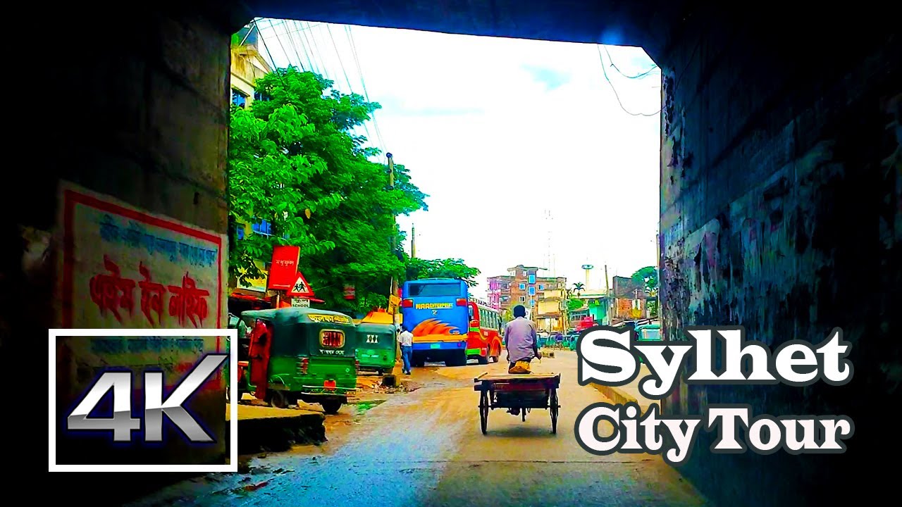 Sylhet City Tour 4K Driving | Noyaphul - Kodomtoli - Terminal - Puran Phulor Mukh - Alompur Sylhet