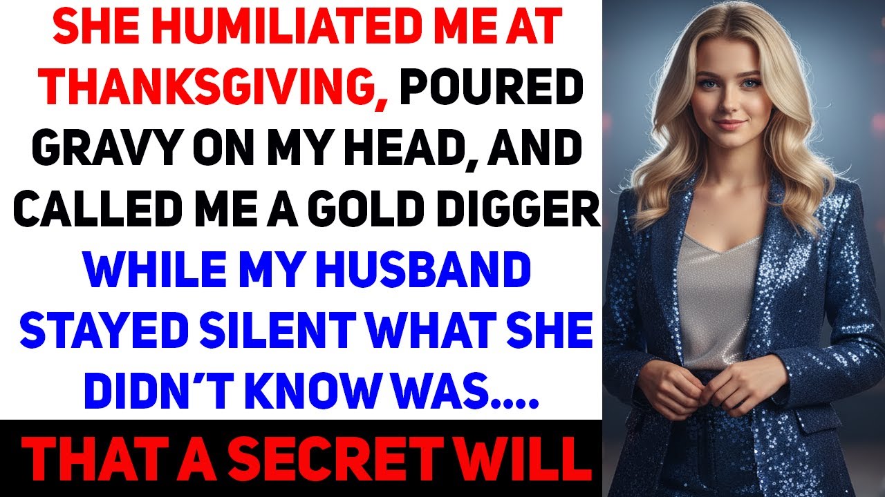 My Mother-in-Law Called Me a Gold Digger at Thanksgiving—Until the Will Reading Shocked the Entire