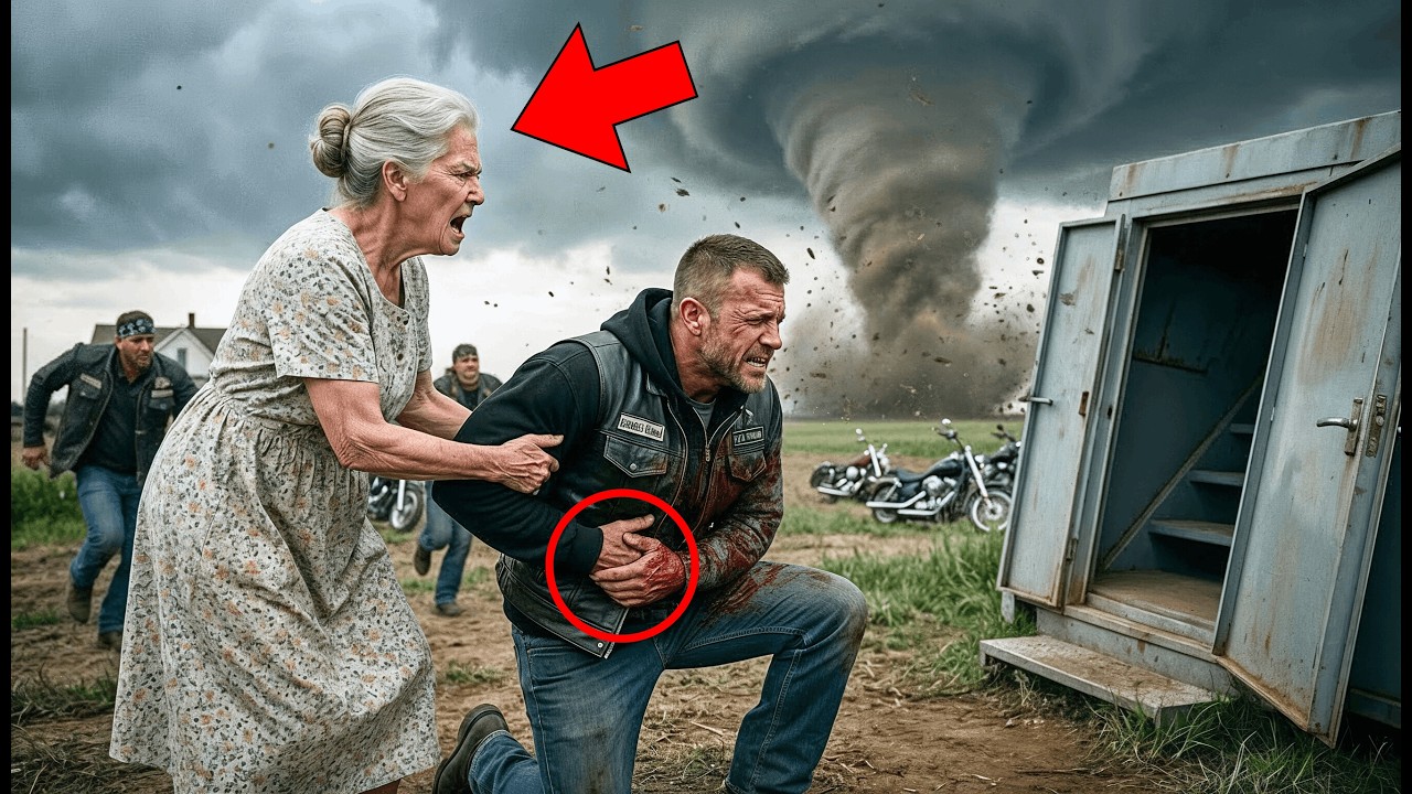 “Get Inside Now—The Tornado Is Coming,”the Old Woman Cried—Days Later, 300 Bikers Changed Her Life