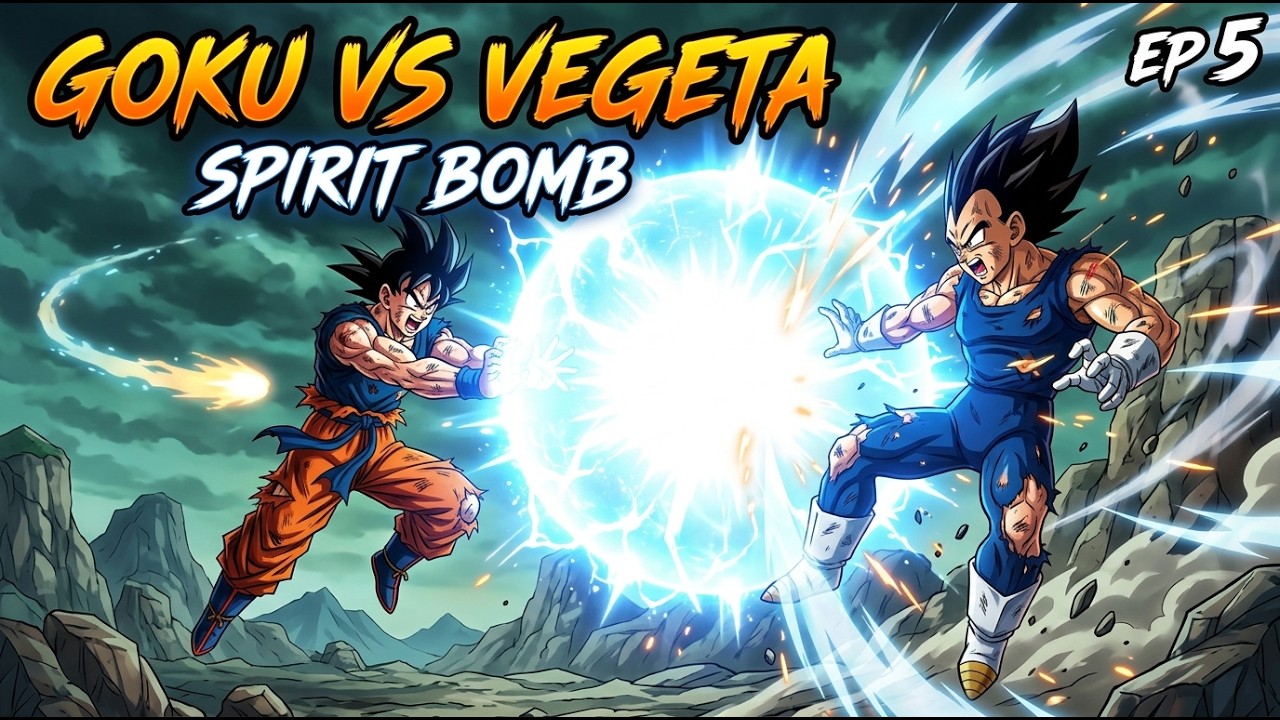 Dragon Ball Z Episode 5   The Price of Power  Goku vs Vegeta Spirit Bomb  Great Ape