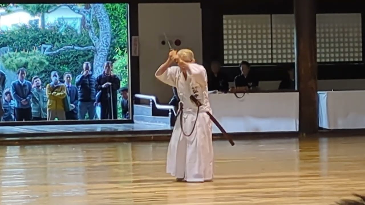 Hironaka Sensei, Hanshi 8th Dan Iaido Embu, Kyoto Taikai 2025