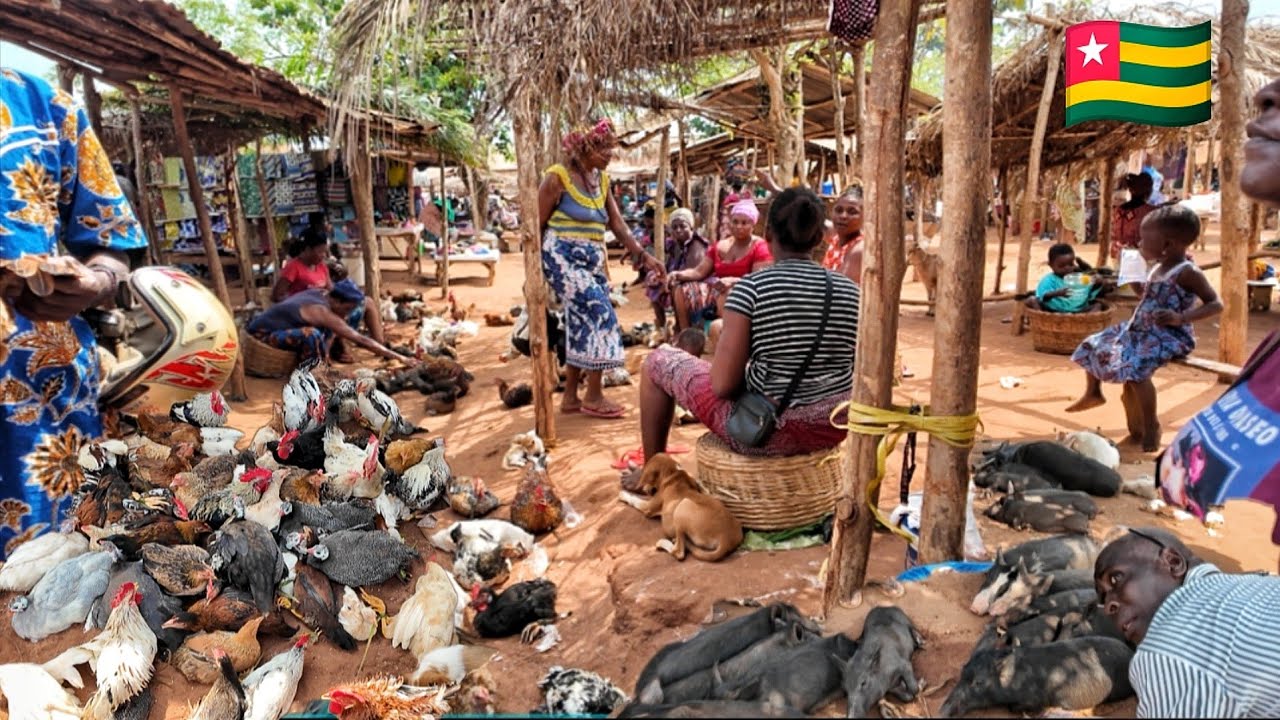 Rural village market day in Noepé Togo west Africa 🇹🇬.