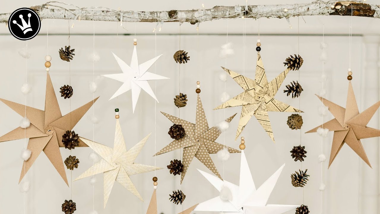 DIY - ORIGAMI STERN falten | GANZ EINFACH | Sterne aus Papier falten | Weihnachtsdeko Dekoideenreich