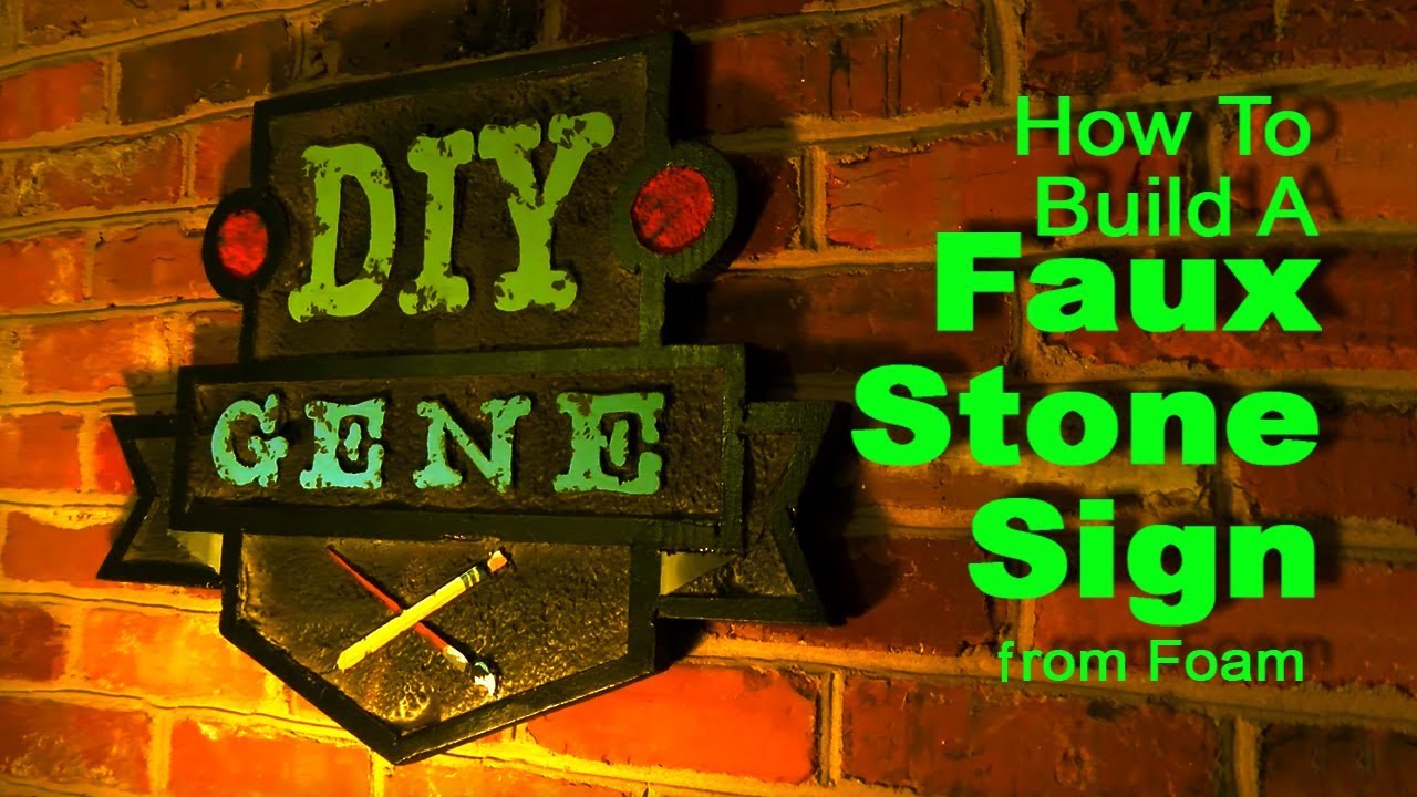 Faux Stone Sign from Foam (How to build)