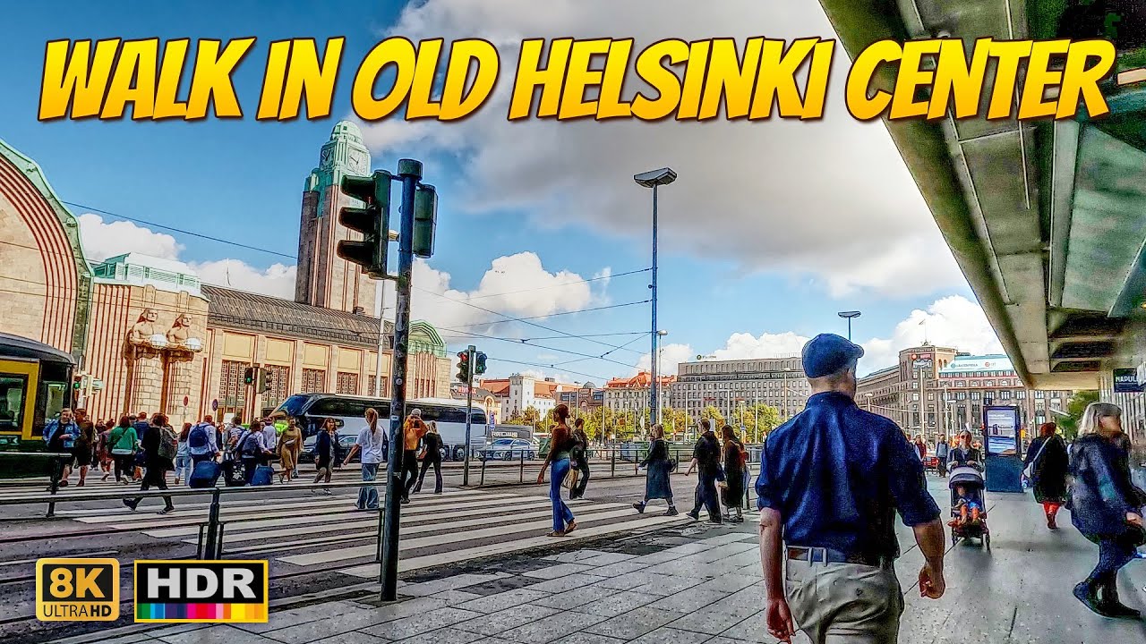 Прогулка по старому центру Хельсинки 2023 🇫🇮 8K HDR Walk in Finland
