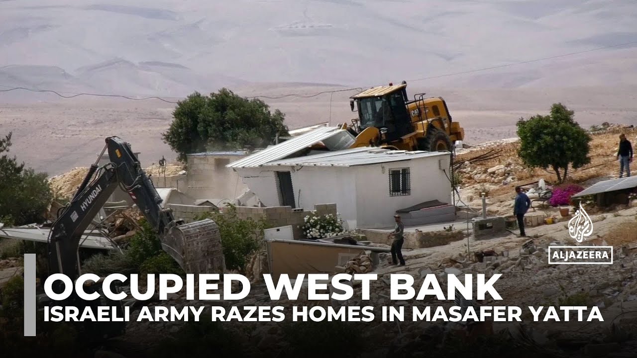 Palestinian families displaced as Israeli army razes homes in West Bank’s Masafer Yatta