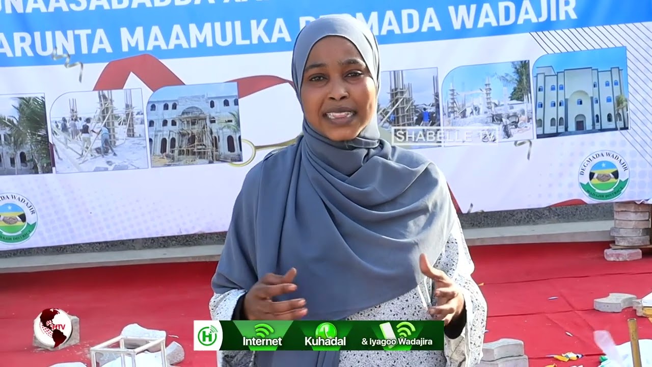 Gudoomiye Muungaab oo xariga ka Jaray dib u dhis lagu sameeyay xarunta Dagmada Wadajir ee...........