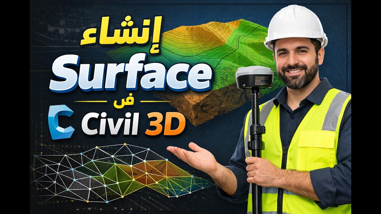 إنشاء Surface في Civil 3D  شرح إنشاء السطح من Point Group و Point File