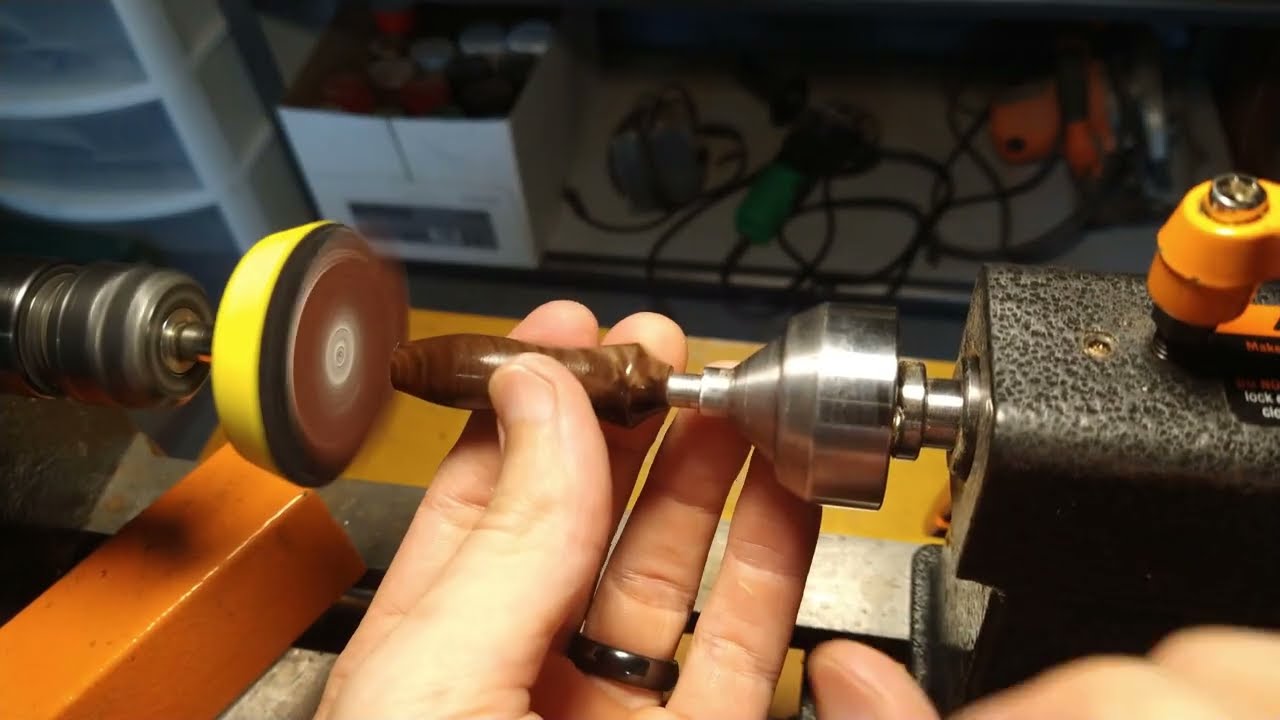How to sand pen barrels perfectly flush with a WEN benchtop lathe | Woodturning / penmaking trick