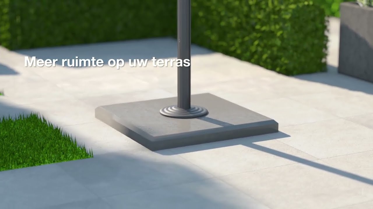 Platinum Ingraaf Parasolvoet: ruimtebesparende oplossing voor zweefparasols